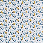 Popelín Patchwork Pétalos Turquesa - Ribes y Casals