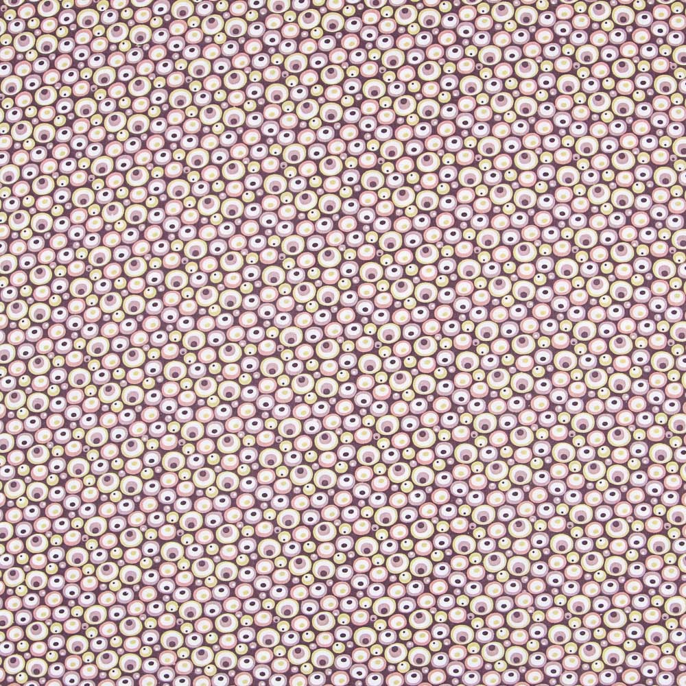 Popelín Patchwork Retro Granate - Ribes y Casals