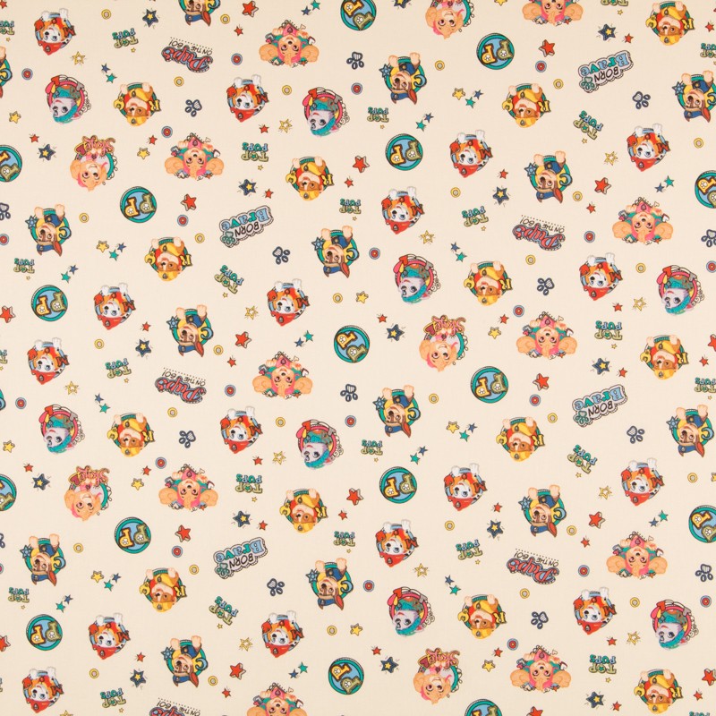 Popelín Patrulla Canina Crudo - Ribes y Casals