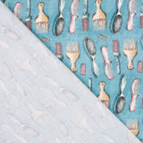 Popelín Peines Turquesa - Ribes y Casals