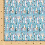 Popelín Peines Turquesa - Ribes y Casals