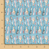 Popelín Peines Turquesa - Ribes y Casals