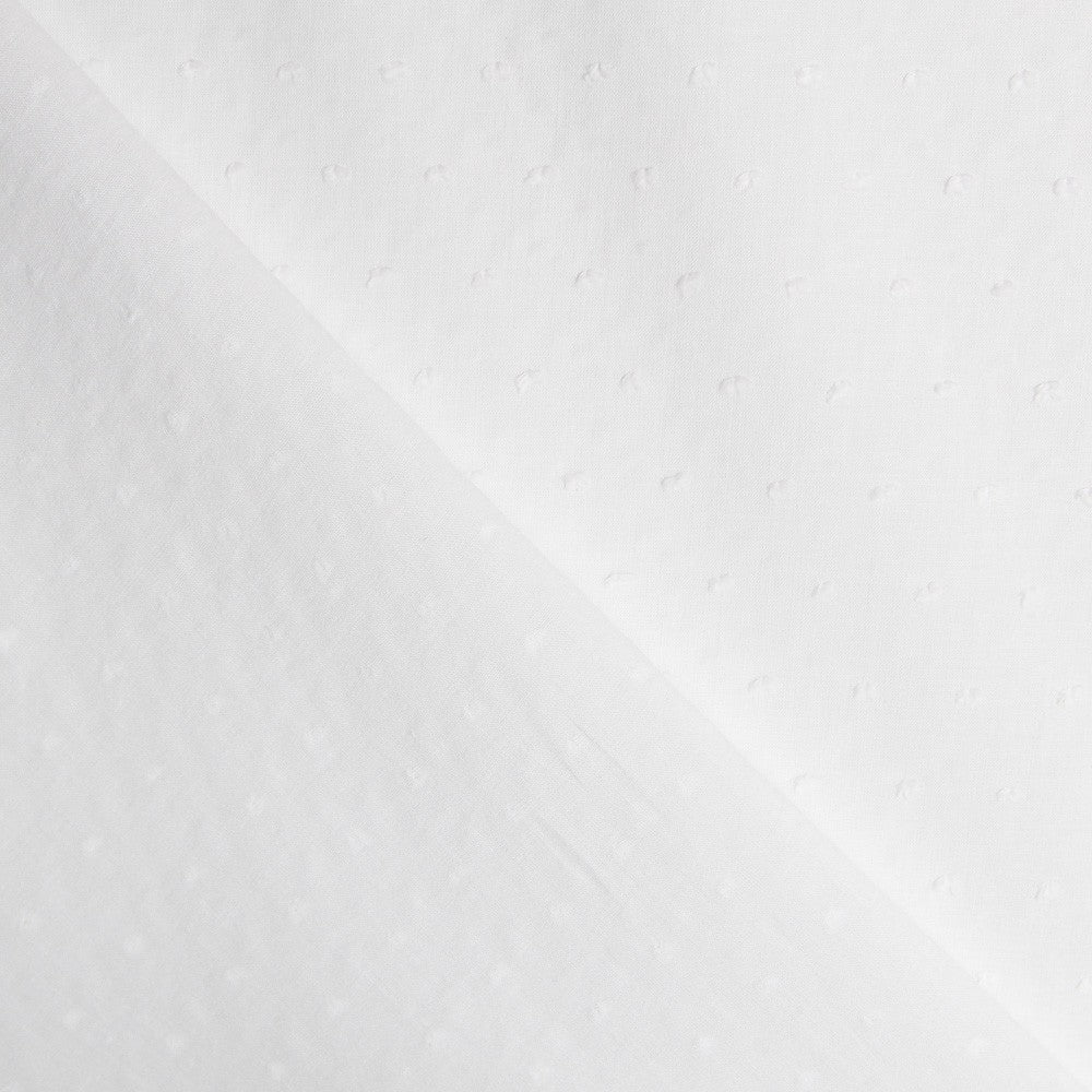 Popelín Plumeti Algodón Blanco - Ribes y Casals