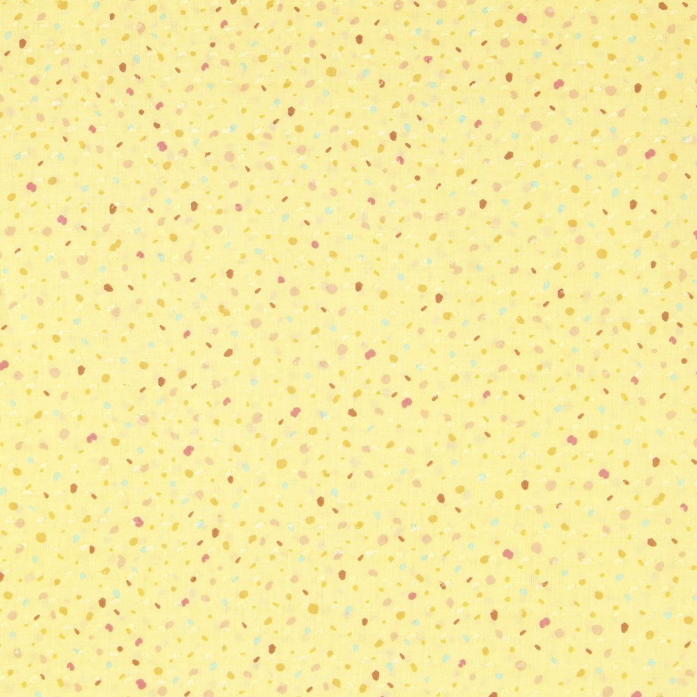 Popelín Plumeti Confeti Amarillo - Ribes y Casals