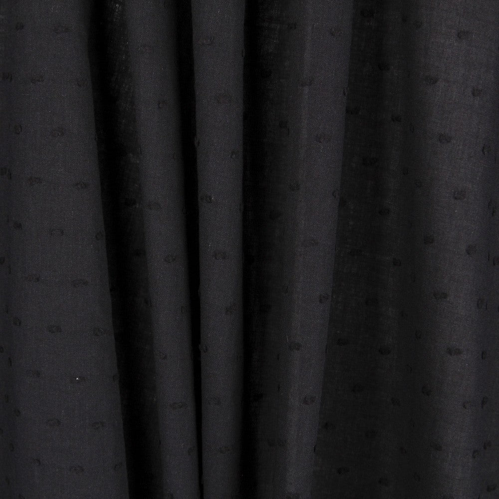 Popelín Plumeti Negro - Ribes y Casals