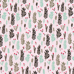 Popelín Ramas Rosa - Ribes y Casals