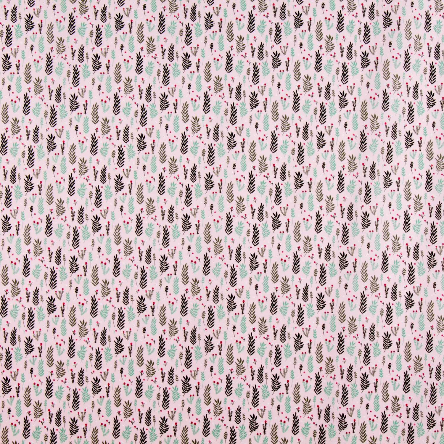 Popelín Ramas Rosa - Ribes y Casals