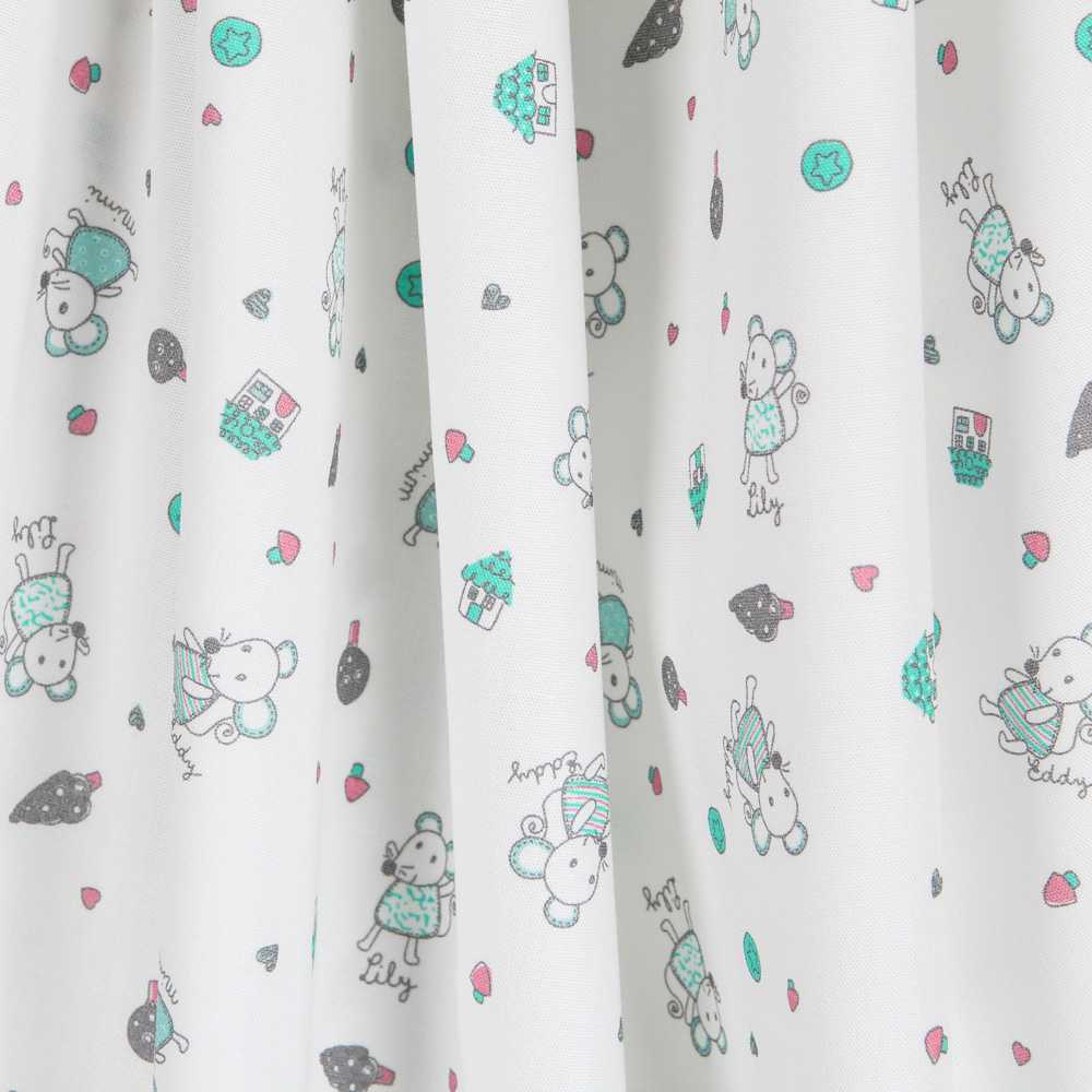 Popelín Ratoncitos Verde - Ribes y Casals