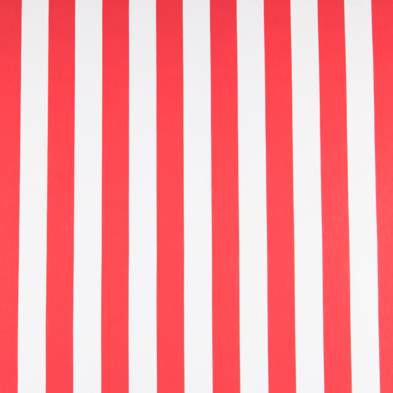 Popelín Rayas Blanca Roja - Ribes y Casals
