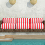 Popelín Rayas Blanca Roja - Ribes y Casals