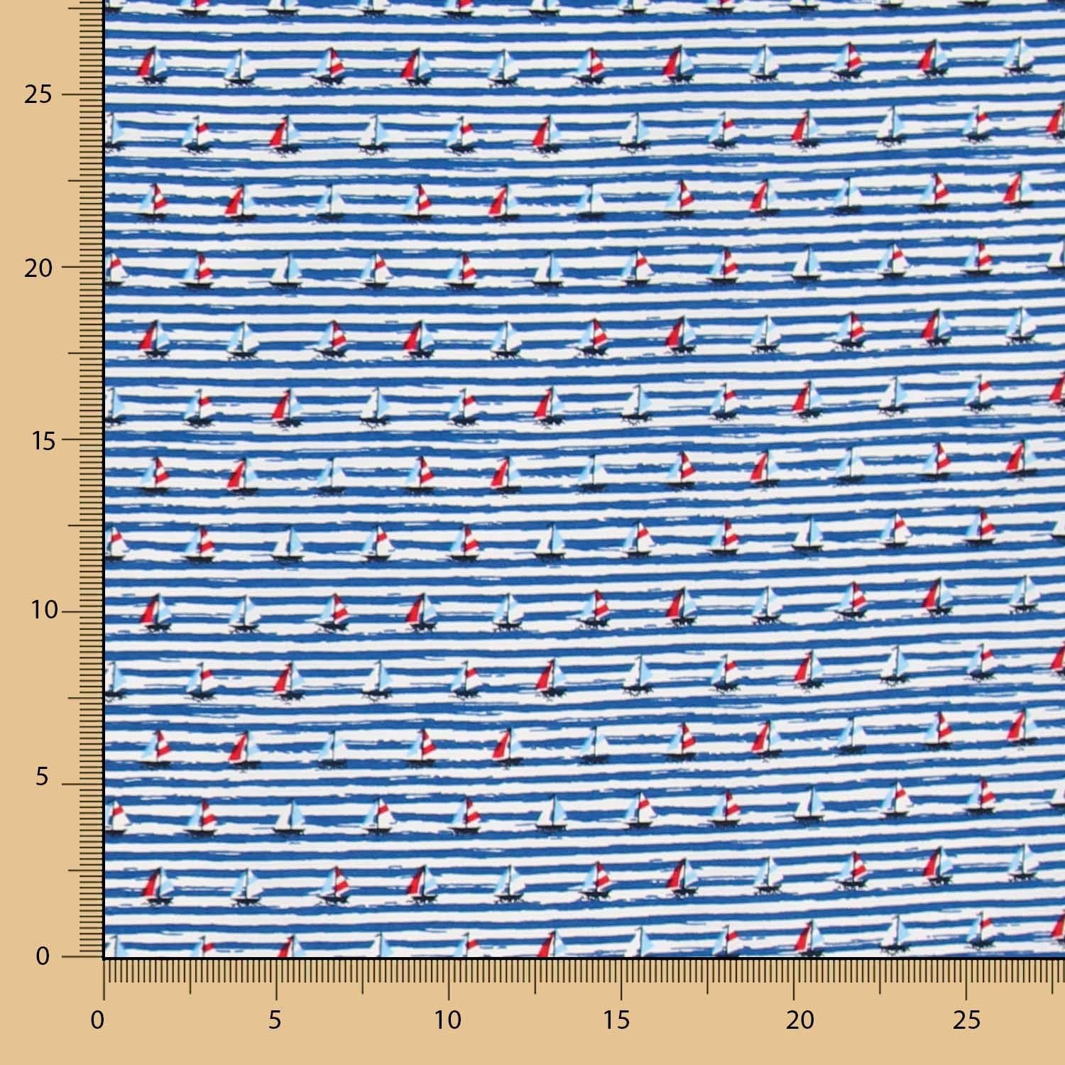 Popelín Regatas Azul - Ribes y Casals