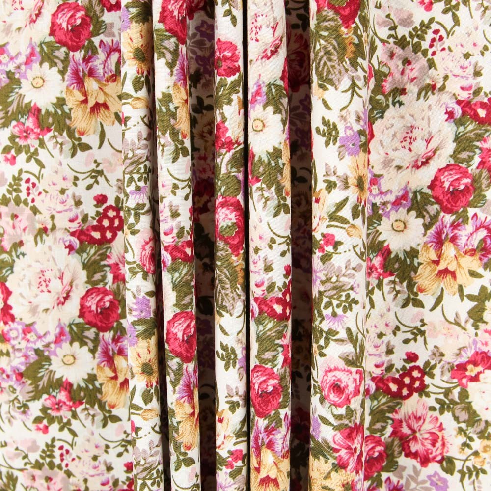 Popelín Retro Floral Crudo - Ribes y Casals