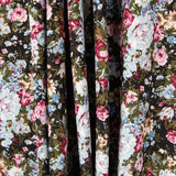 Popelín Retro Floral Negro - Ribes y Casals