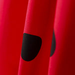 Popelín Spandex Lunares Negro 30mm Roja - Ribes y Casals