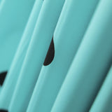 Popelín Spandex Lunares Negro 30mm Turquesa - Ribes y Casals