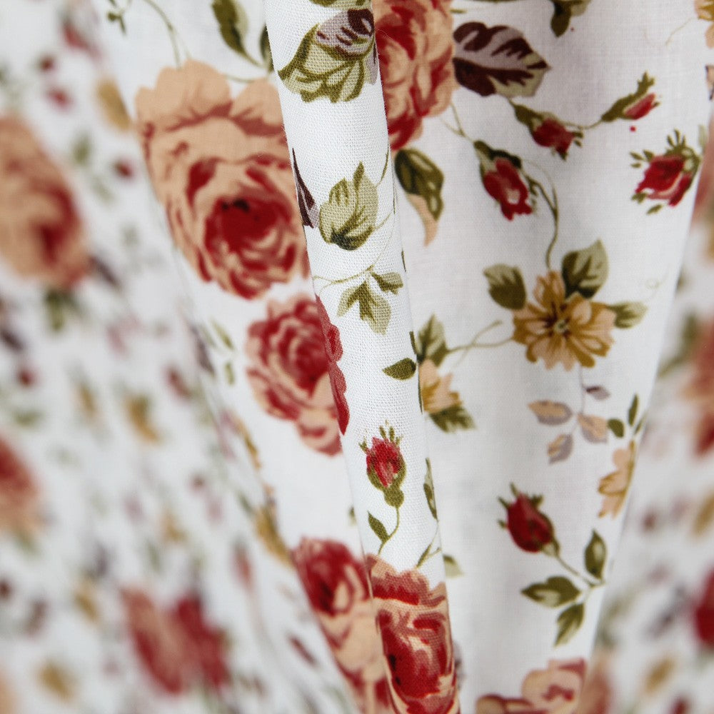 Popelín Vintage Floral Fucsia - Ribes y Casals