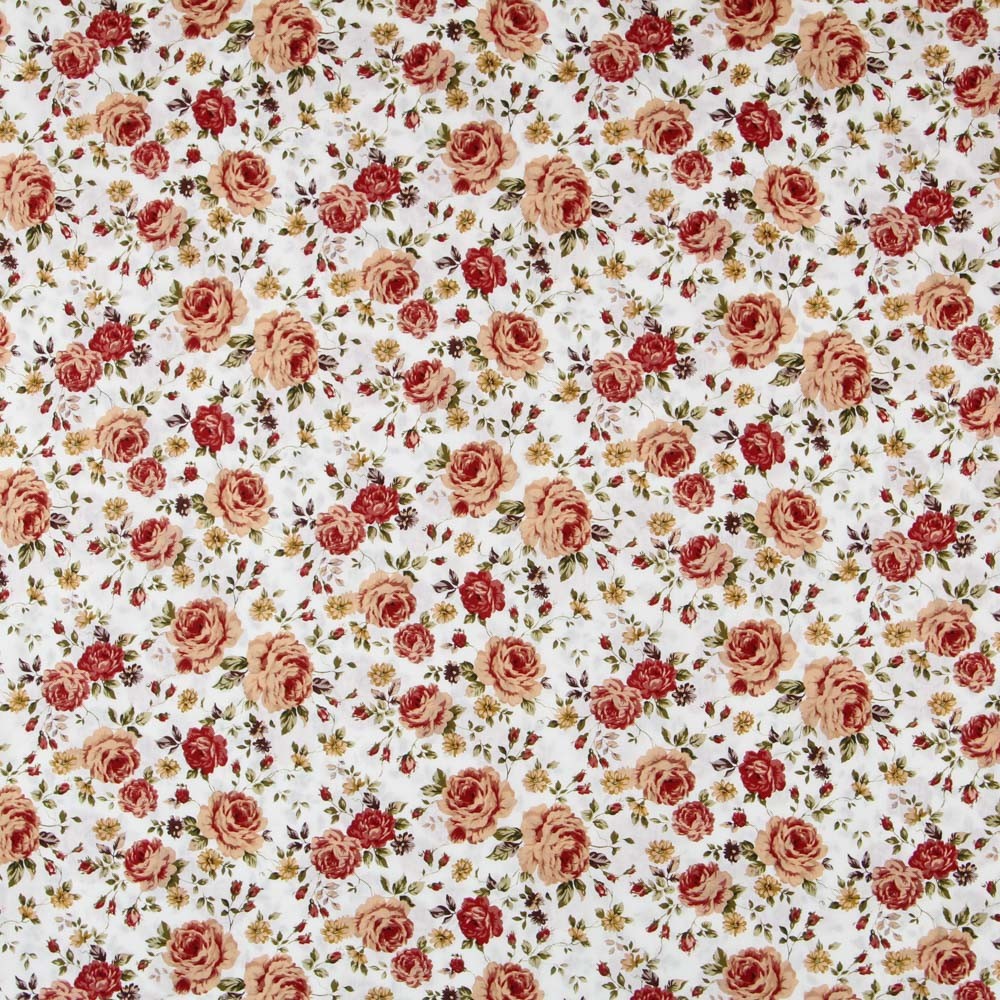 Popelín Vintage Floral Fucsia - Ribes y Casals