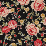 Popelín Vintage Floral Negra - Ribes y Casals