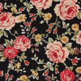 Popelín Vintage Floral Negra - Ribes y Casals