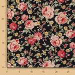 Popelín Vintage Floral Negra - Ribes y Casals