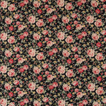 Popelín Vintage Floral Negra - Ribes y Casals