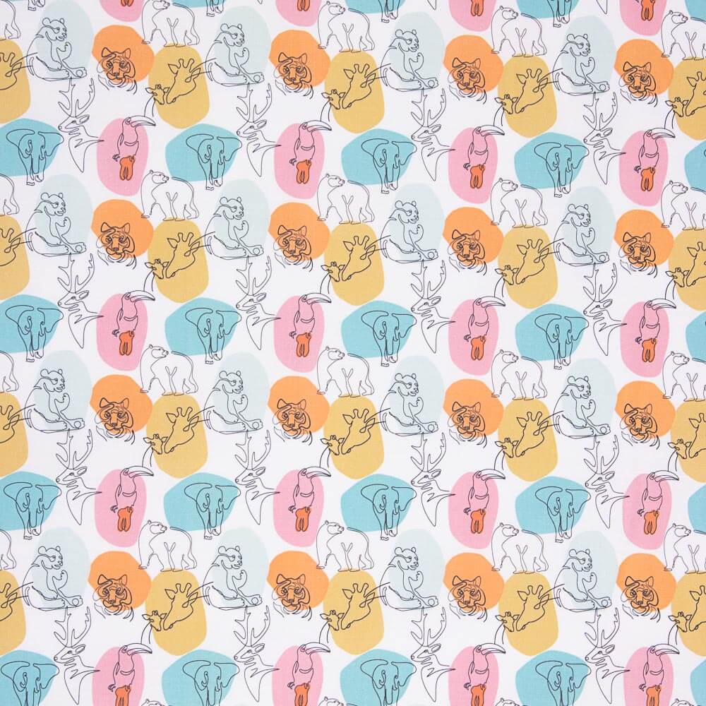 Popelín Algodón Animales - Ribes y Casals