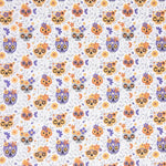 Popelín Algodón Calaveras Naranja - Ribes y Casals