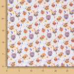 Popelín Algodón Calaveras Naranja - Ribes y Casals