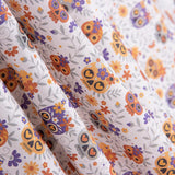 Popelín Algodón Calaveras Naranja - Ribes y Casals