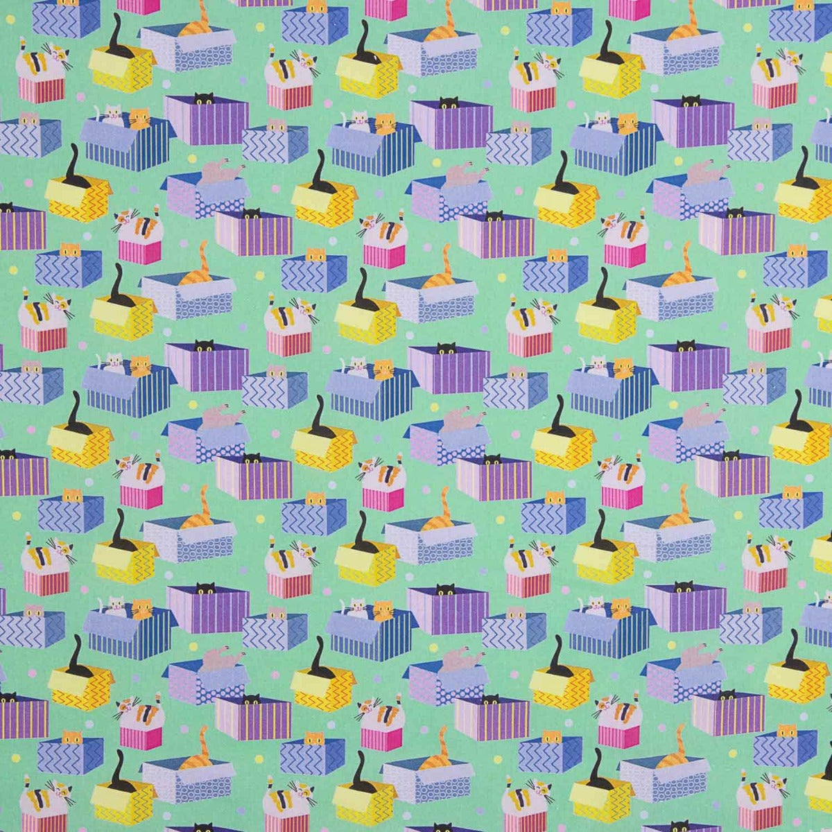 Popelín Algodón Estampado Gatos - Ribes y Casals