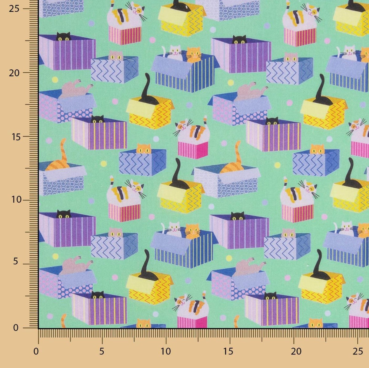 Popelín Algodón Estampado Gatos - Ribes y Casals