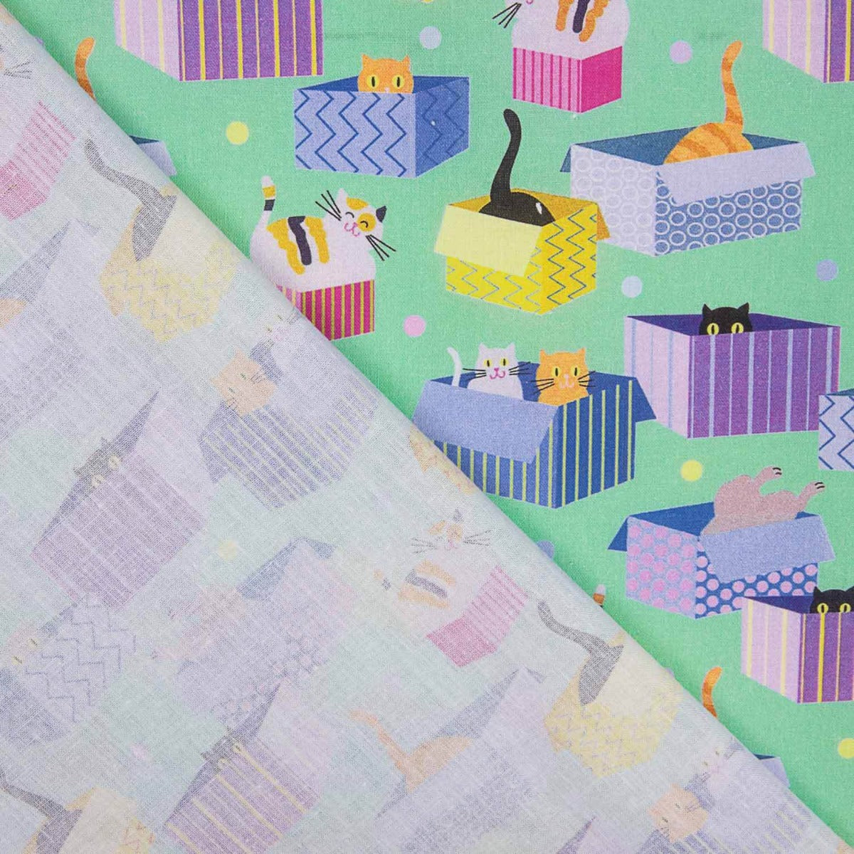 Popelín Algodón Estampado Gatos - Ribes y Casals