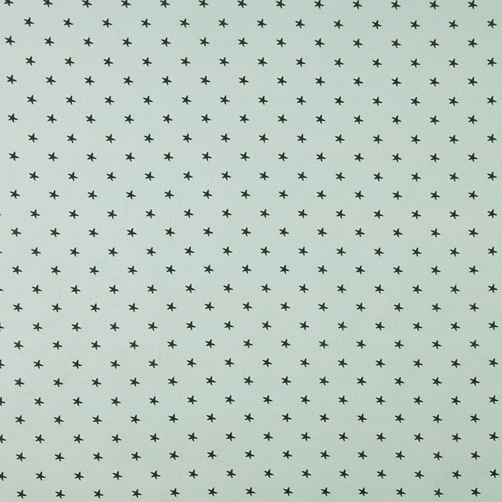 Popelín Algodón Estrellas Verde Mint - Ribes y Casals