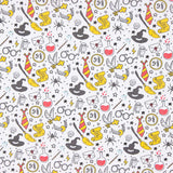 Popelín Algodón Harry Potter Blanco - Ribes y Casals