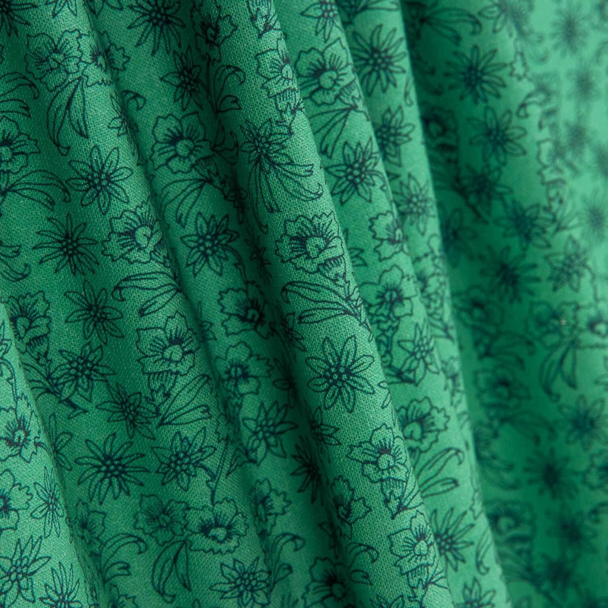 Popelín Algodón Niza Verde - Ribes y Casals