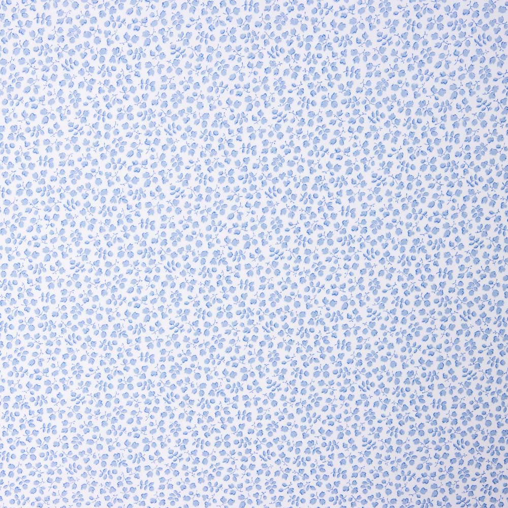 Popelín Algodón Orgánico Flor Mini Azul - Ribes y Casals