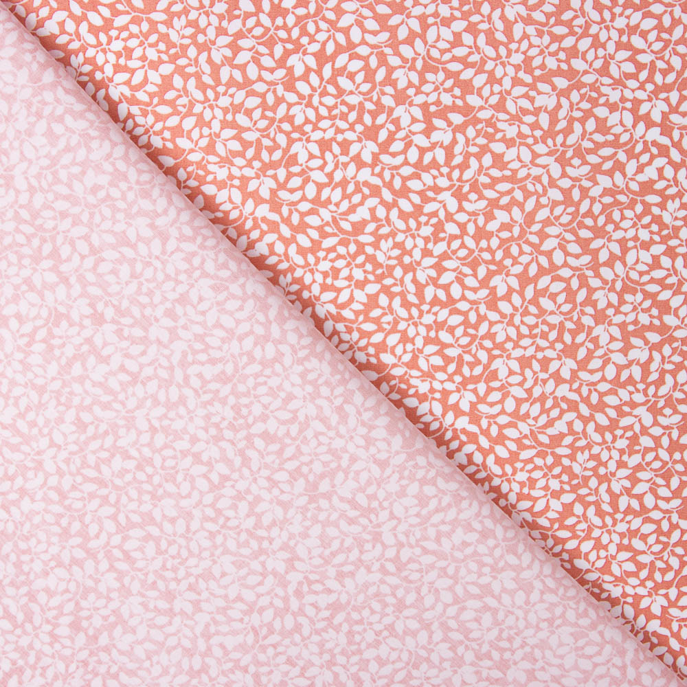 Retal Popelín Algodón Orgánico Ramas Papaya 160x148 cm. - Ribes y Casals