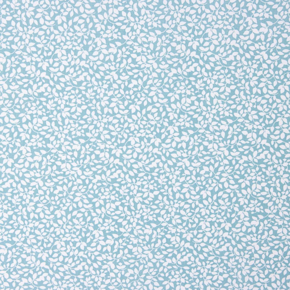 Popelín Algodón Orgánico Ramas Turquesa - Ribes y Casals