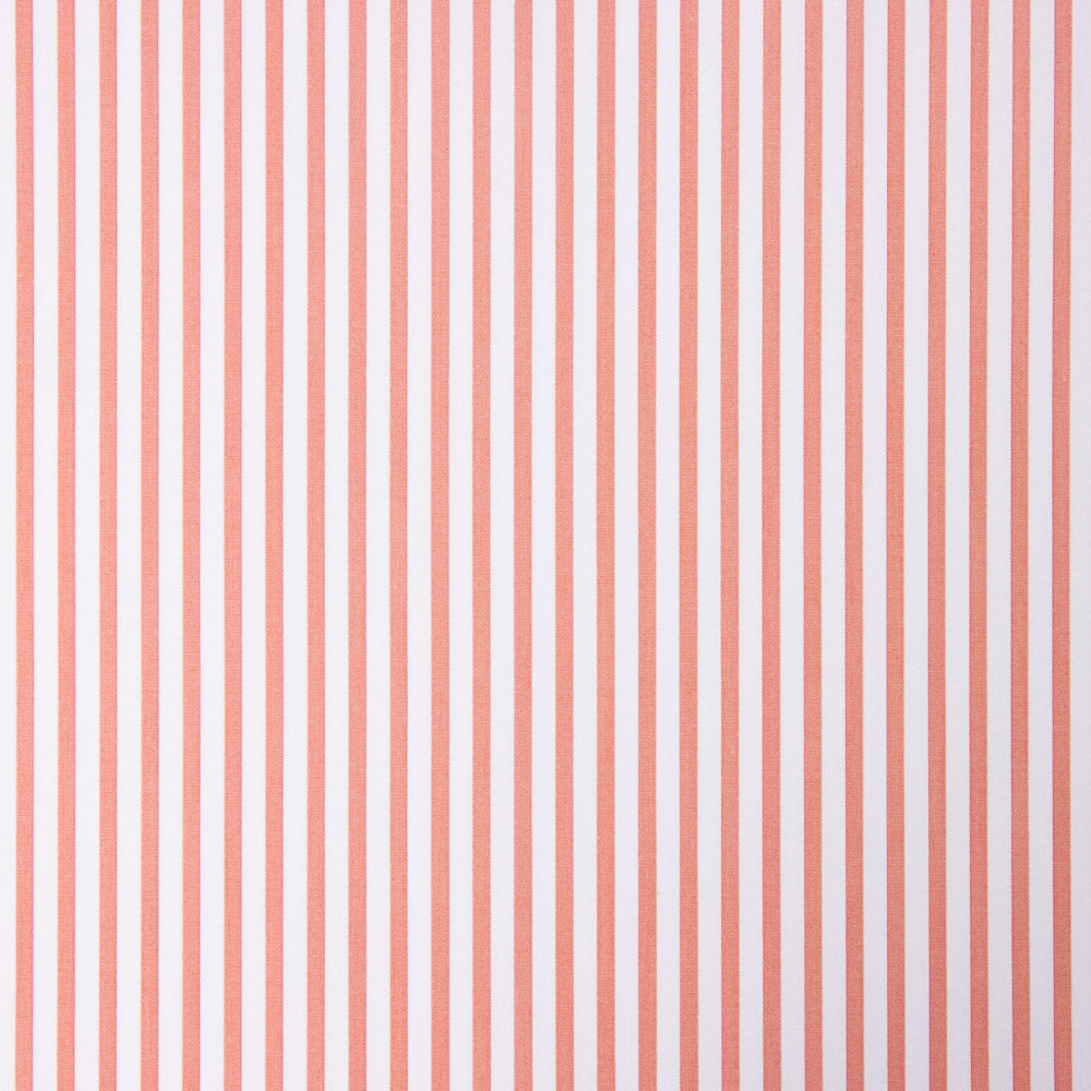 Popelín Algodón Orgánico Rayas Papaya - Ribes y Casals