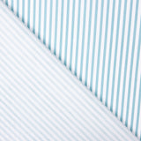 Popelín Algodón Orgánico Rayas Turquesa - Ribes y Casals