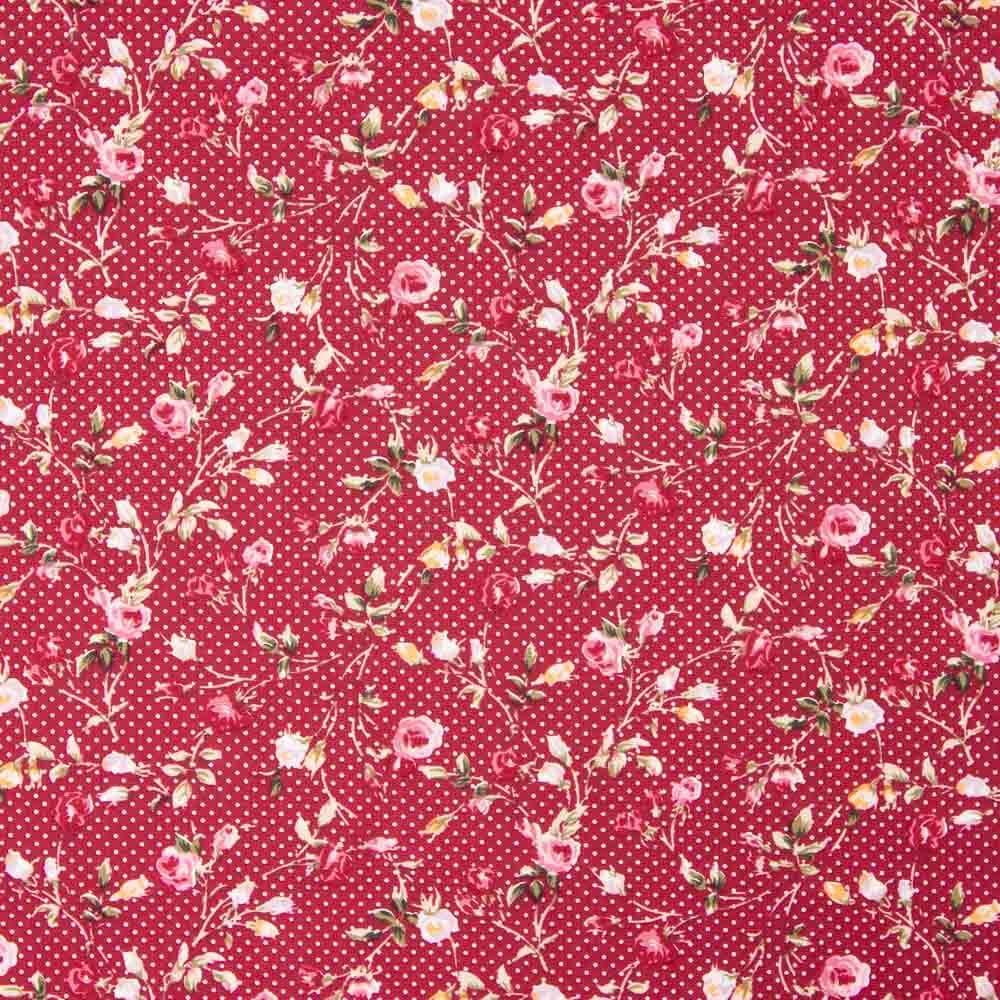 Popelín Algodón Roxana Granate - Ribes y Casals