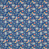 Popelín Algodón Toys Azul - Ribes y Casals