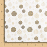 Popelín Bolas Navidad Gris - Ribes y Casals