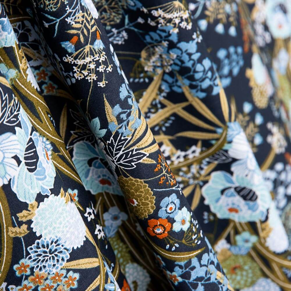 Popelín Shangai Azul Oeko-Tex® - Ribes y Casals