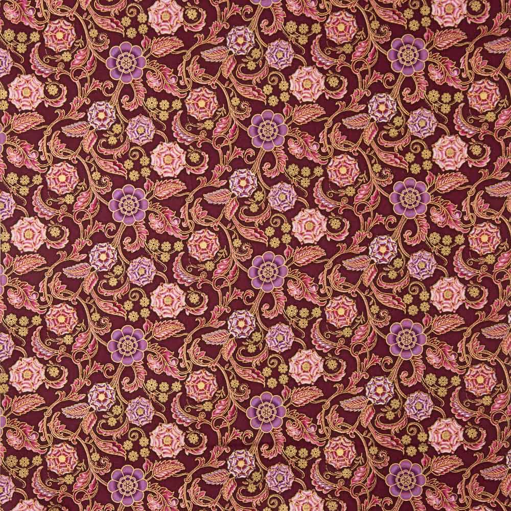 Patchwork Americano Flores Grana - Ribes y Casals