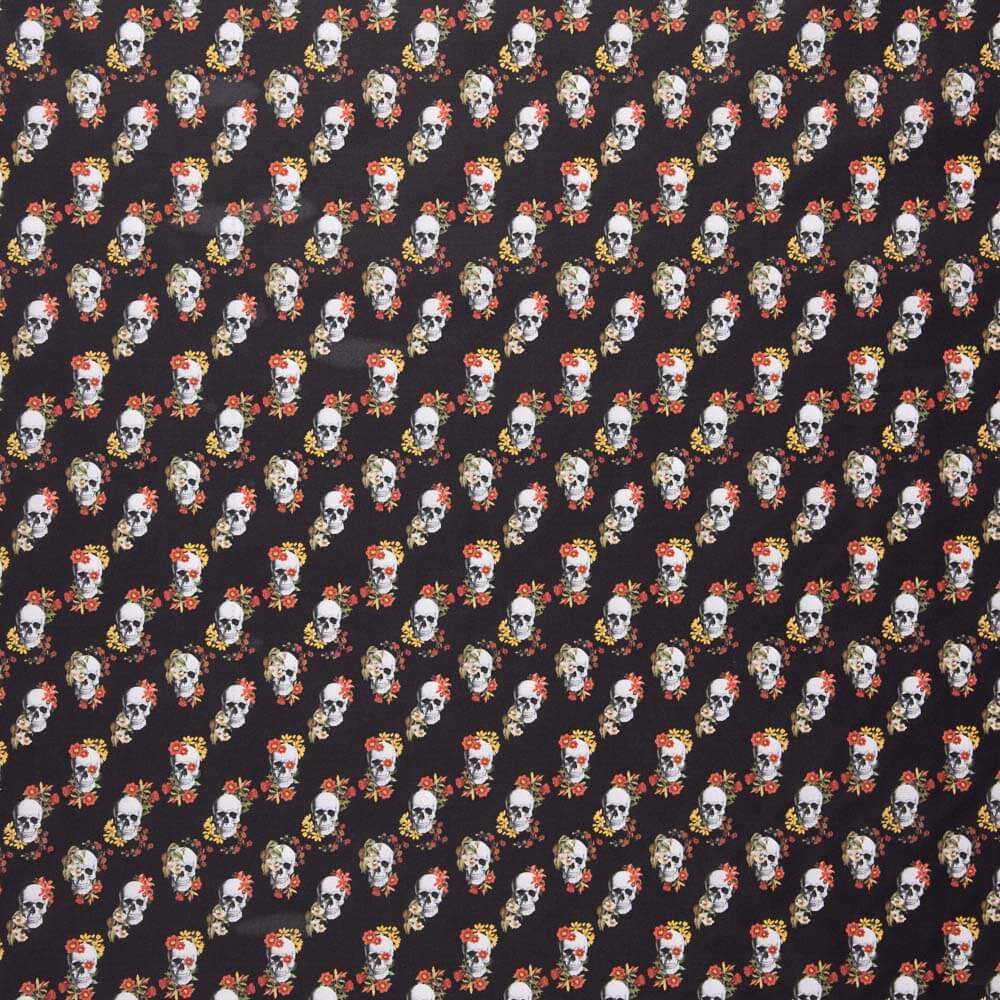 Retal Popelín Algodón Calaveras 125x140 cm - Ribes y Casals