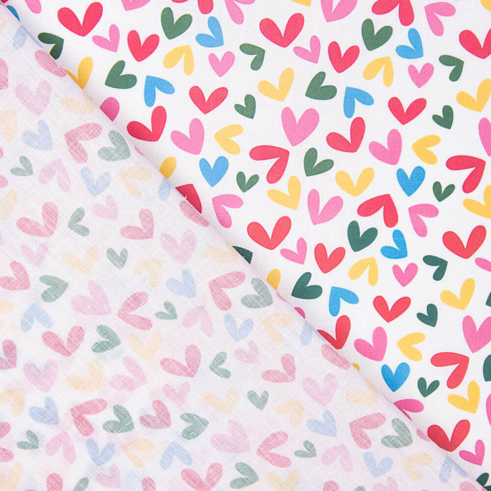 Popelín Algodón Multi Corazones - Ribes y Casals