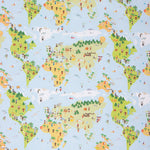 Popelín Algodón Mapa Mundo - Ribes y Casals