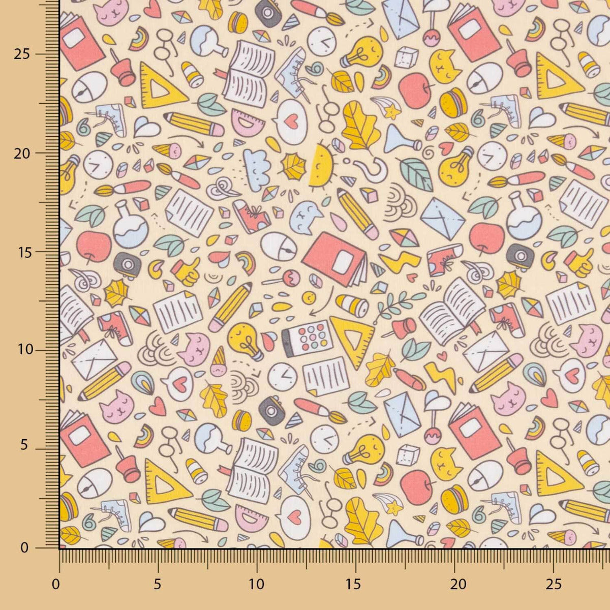Popelín Algodón Escuela Amarillo Pálido - Ribes y Casals