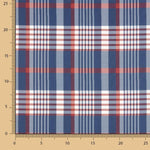 Popelín Estampado Cuadros Azules - Ribes y Casals